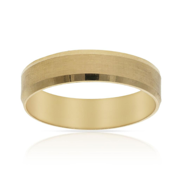 ALIANZA ORO 18K MATE-BRILLO - 5MM BONITA ELEGANTE