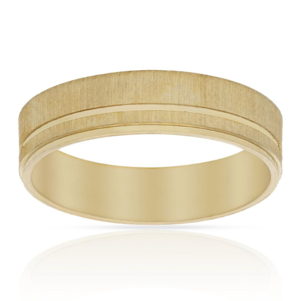 ALIANZA ORO 18K MATE-BRILLO - 5MM BONITA MODERNA