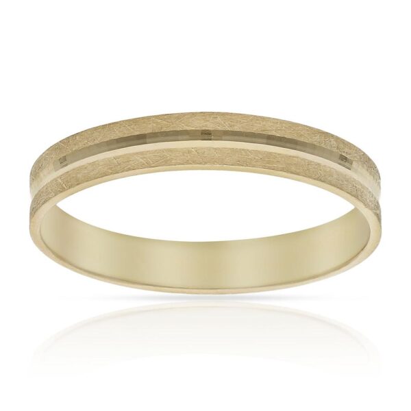 ALIANZA ORO 18K MATE-BRILLO - 3.50MM BONITA SENCILLA CLASICA