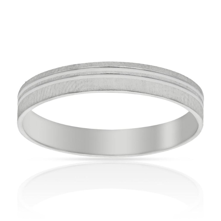 ALIANZA ORO BLANCO 18K - 3.50MM ELEGANTE MODERNA BONITA