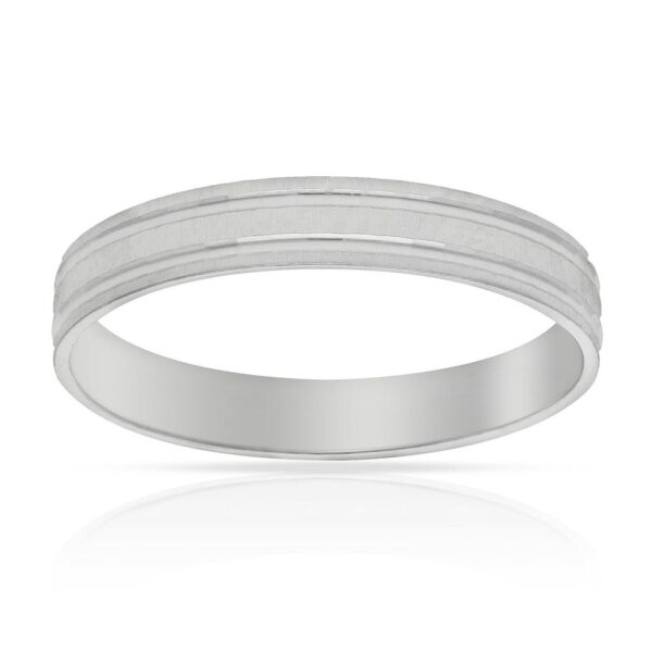 ALIANZA ORO BLANCO 18K - 3.50MM ELEGANTE BONITA SENCILLA