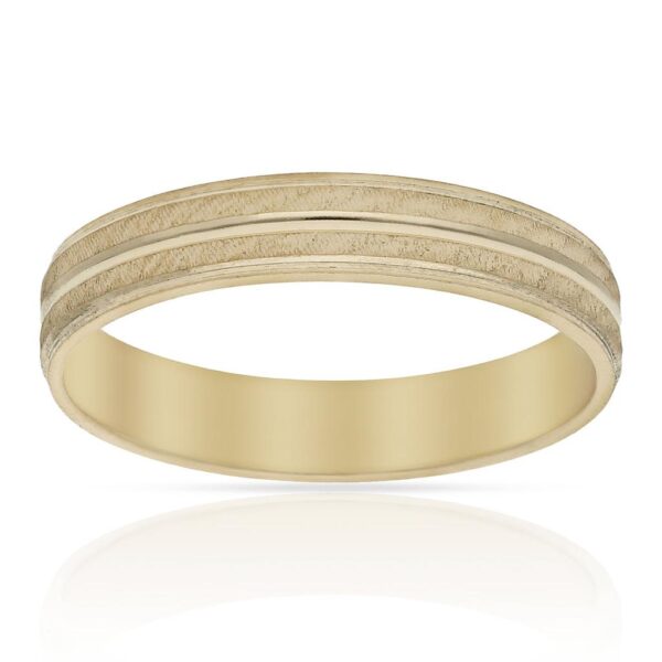 ALIANZA ORO 18K TALLADA - 4MM moderna bonita elegante