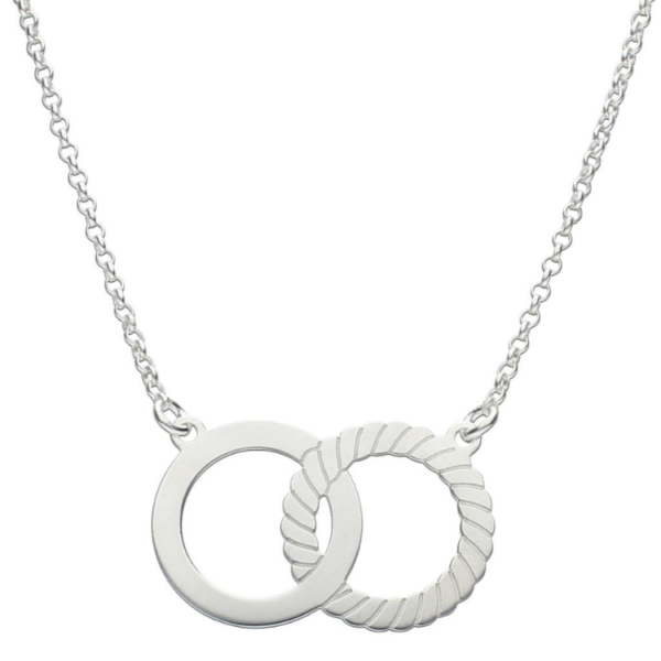 Gargantilla con alianzas entrelazadas plata AMOR INFINITO PAREJA SAN VALENTIN