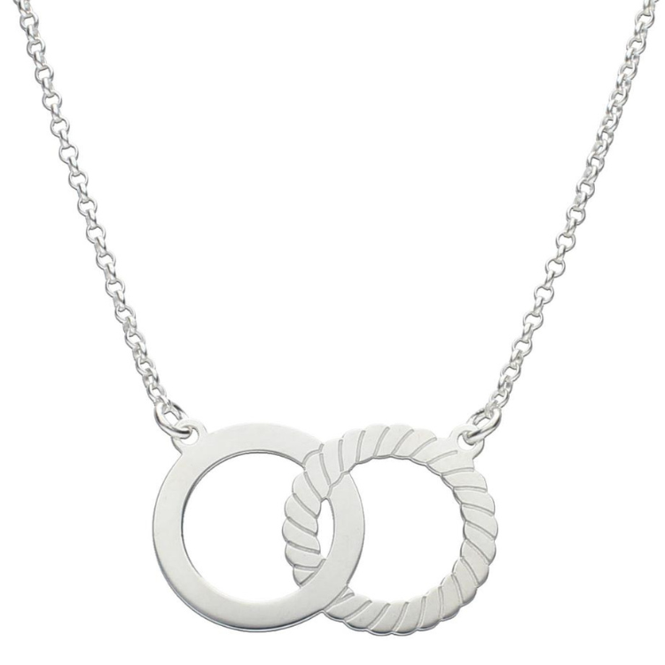 Gargantilla con alianzas entrelazadas plata AMOR INFINITO PAREJA SAN VALENTIN