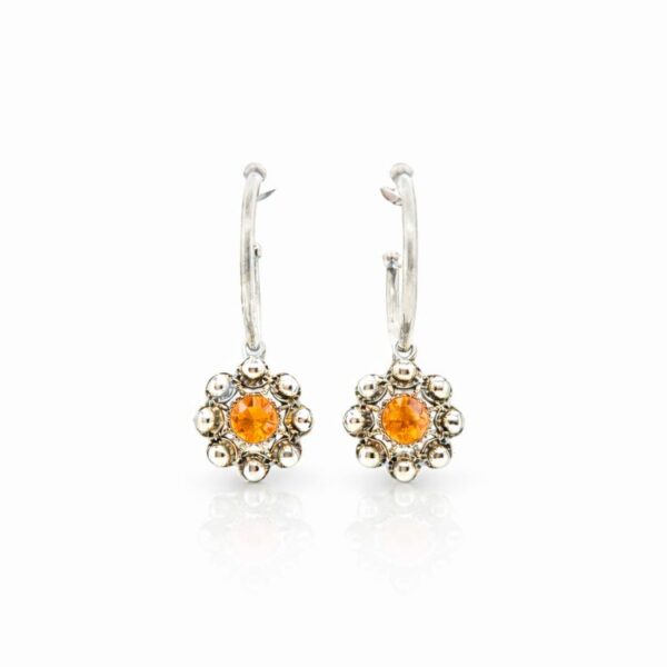 Pendientes-boton-charro-cristales-color-y-aro-medio-S1640-naranja