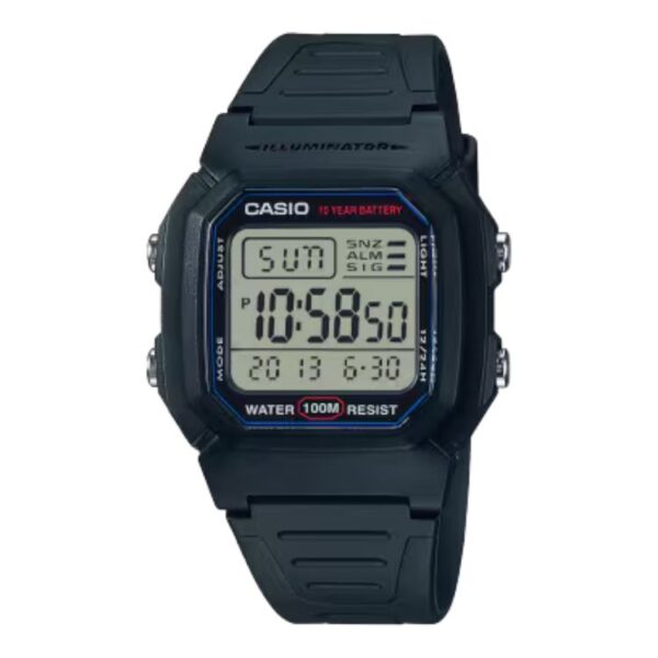 Reloj Casio Vintage W-800H-1AV Digital Deportivo Negro | Diseño Atemporal