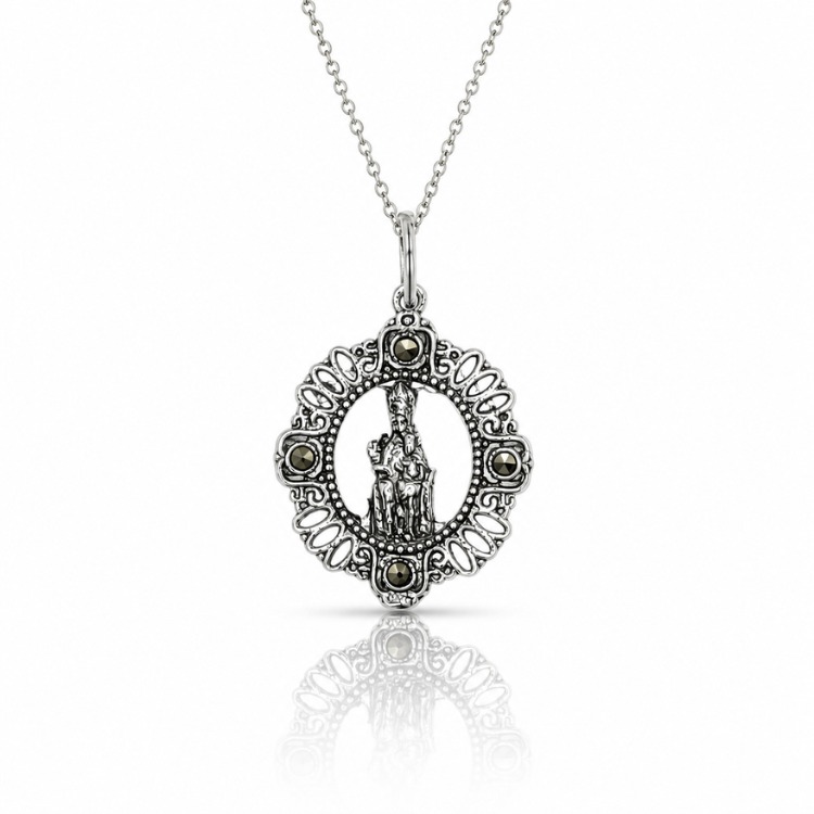 Medalla Virgen de La Vega Salamanca Plata Calada Pequeña Patrona de la ciudad de Salamanca 8 de septiembre
