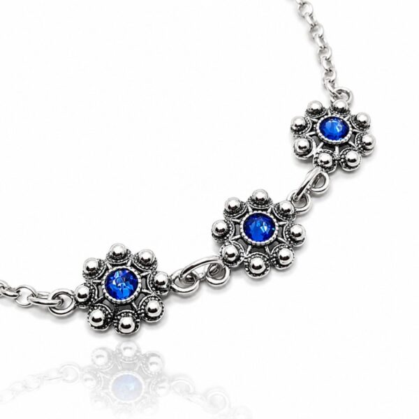 Pulsera 3 Botones Charros Cristal Color S1990 - Azul
