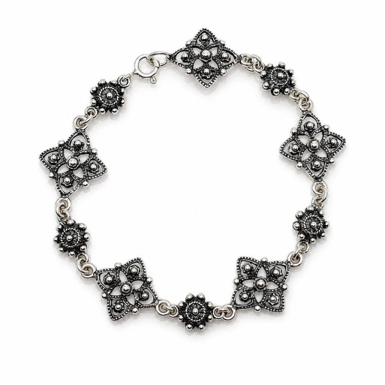 Pulsera Botón Charro Nudo de Bruja Filigrana Salamanca