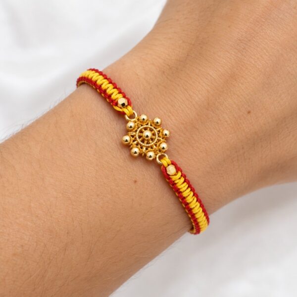 Pulsera Botón Charro Dorado Bandera España 12 mm