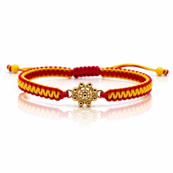 Pulsera Botón Charro Dorado Bandera España 10 mm